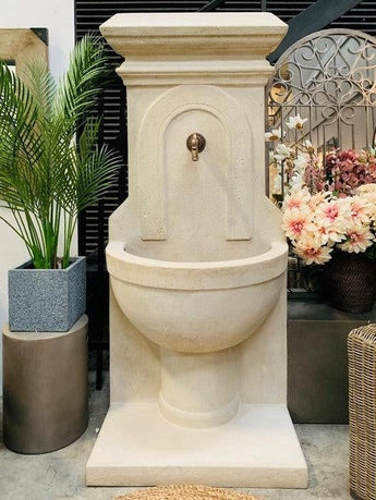 Outdoor garden fountains and water features at Online8 Auckland NZ