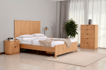 Amsterdam Messmate timber bedroom and dining collection at Online8 Auckland NZ