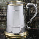 1 Pint Pewter and Brass Traditional Beer Mug Tankard at Online8 Furniture Auckland NZ