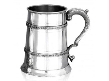 1 Pint Pewter Beer mug Tankard with Celtic Bands at Online8 Furniture Auckland NZ