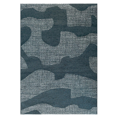 Sanibel Indoor/Outdoor Form Slate Blue Rug
