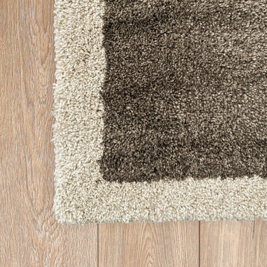 Avery Border Brown Rug Mat