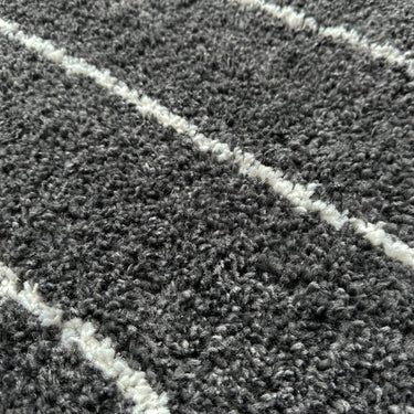 Avery Stripe Charcoal Rug Mat