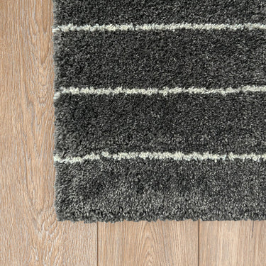 Avery Stripe Charcoal Rug Mat