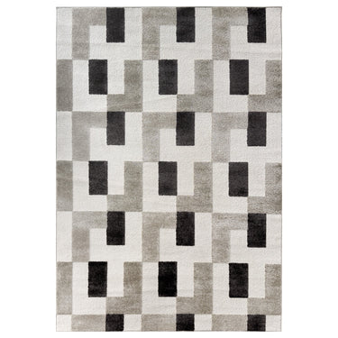 Georgie Metro Grey/Black Rug