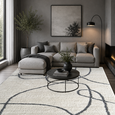 Mercer Sketch White/Black Rug