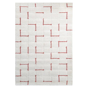 Lowry Grid White/Copper Rug