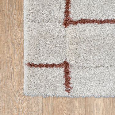 Lowry Grid White/Copper Rug