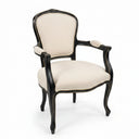 French Louis Carver Chair - Black