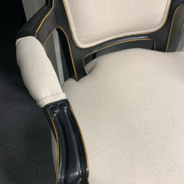 French Louis Carver Chair - Black