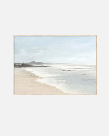 Coastal Print Framed Canvas Wall Art at Online8 Furniture Auckland NZ