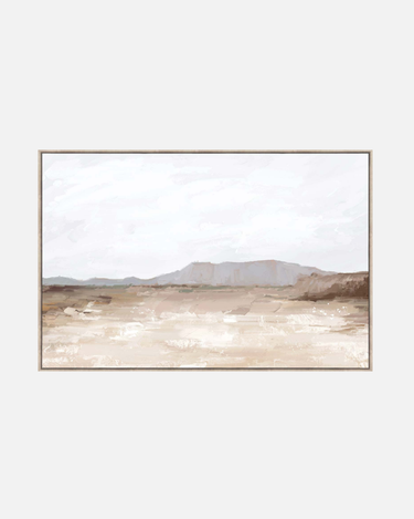 Canyon Print canvas artwork in a natural frame