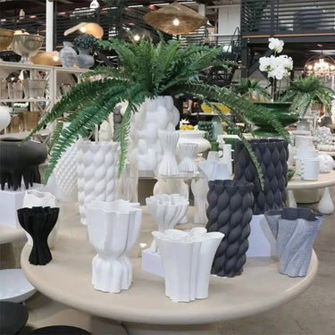 3D Vase Catalina - White at Online8 Furniture Auckland NZ
