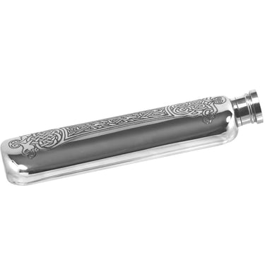 3oz Slimline Pewter Hip Flask with Intricate Celtic Design at Online8 Furniture Auckland NZ