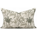 Snugg & Co green floral herringbone lumbar cushion, 400 x 600mm