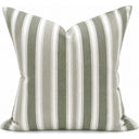 Snugg & Co striped green cushion, 550 x 550mm square