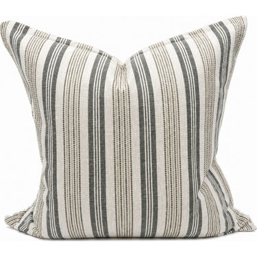 Snugg & Co striped grass green cushion, 550 x 550mm square