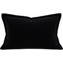 Snugg & Co black cotton velvet lumbar cushion, 400 x 600mm