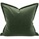 Snugg & Co green cotton velvet cushion, 550 x 550mm square