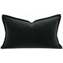 Snugg & Co military green velvet lumbar cushion, 400 x 600mm