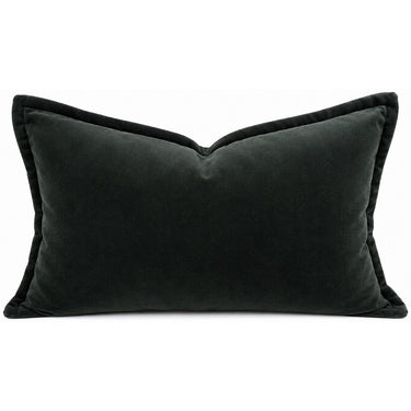 Snugg & Co military green velvet lumbar cushion, 400 x 600mm