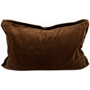 Snugg & Co camel brown velvet lumbar cushion, 400 x 600mm