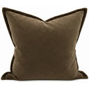 Snugg & Co olive cotton velvet cushion, 550 x 550mm square