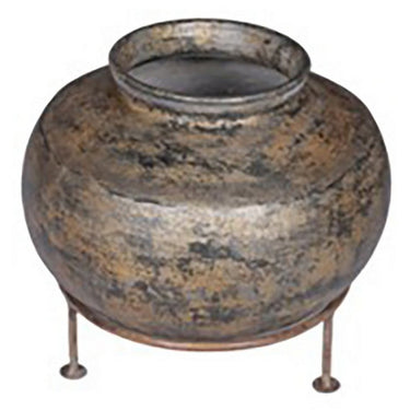 Clay Pot with Iron Stand at Online8 Furniture Auckland NZ