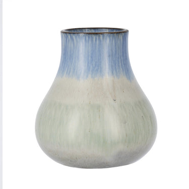 Ceramic Vase - Grey & Blue 20cm at Online8 Furniture Auckland NZ