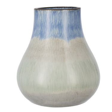 Ceramic Vase - Grey & Blue 26cm at Online8 Furniture Auckland NZ