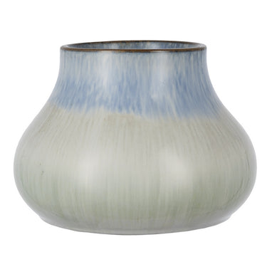 Ceramic Vase - Grey & Blue 17cm at Online8 Furniture Auckland NZ