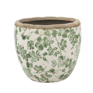 Ceramic Vase - Green & White 17cm at Online8 Furniture Auckland NZ