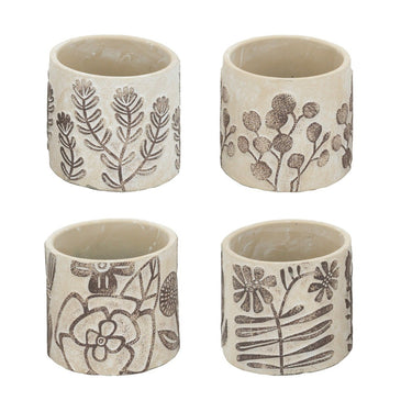 Cement Planters - Set of 4 at Online8 Furniture Auckland NZ