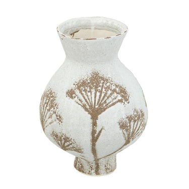 Ceramic Vase - Cream & Natural 29cm at Online8 Furniture Auckland NZ