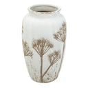 Ceramic Vase - Cream & Natural 35cm at Online8 Furniture Auckland NZ