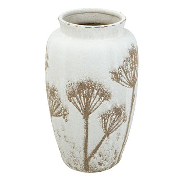 Ceramic Vase - Cream & Natural 35cm at Online8 Furniture Auckland NZ