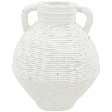 White Terracotta Urn - 25cm at Online8 Furniture Auckland NZ
