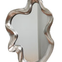 Vintage silver abstract wall mirror, 1040 x 650mm