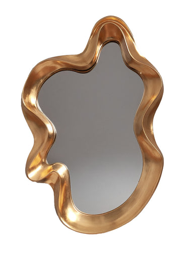 Vintage gold abstract wall mirror, 1040 x 650mm