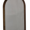 Walnut rubberwood arch wall mirror, 1000 x 600mm