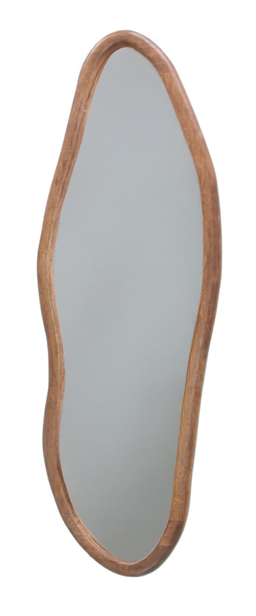 Walnut squiggle full-length mirror style 1, 520 x 1500mm