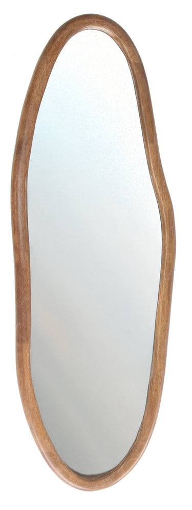Walnut squiggle full-length mirror style 2, 520 x 1500mm
