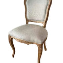 French Louis Dining Chair - Beige Linen & Oak