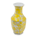 Plum Blossom Hexagonal Vase - Ming Yellow (36cm)