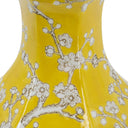 Plum Blossom Hexagonal Vase - Ming Yellow (36cm)