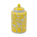 Plum Blossom Lidded Jar - Ming Yellow (34.3cm)