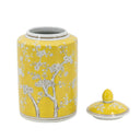 Plum Blossom Lidded Jar - Ming Yellow (34.3cm)