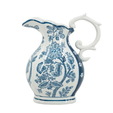 Chinoiserie Porcelain Pitcher - Blue & White - Medium (26cm)
