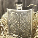 6oz Pewter Hip Flask with Celtic Knot Design at Online8 Furniture Auckland NZ