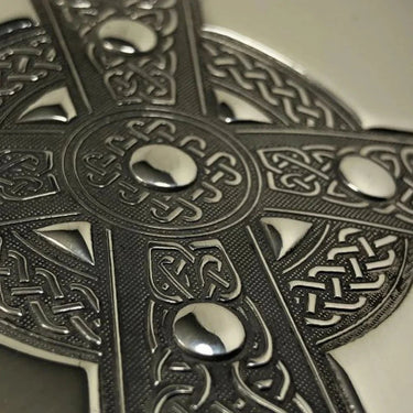 6oz Pewter Hip Flask with Intricate Celtic Cross Design at Online8 Furniture Auckland NZ